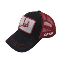 Gorra Trucker de Malla de 5 Paneles con Logotipo Árabe Bordado en 3D Personalizado, de Algodón y Poliéster