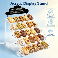 Support d'affichage en acrylique transparent à plusieurs niveaux, étagère transparente pour figurines, cosmétiques et petits objets