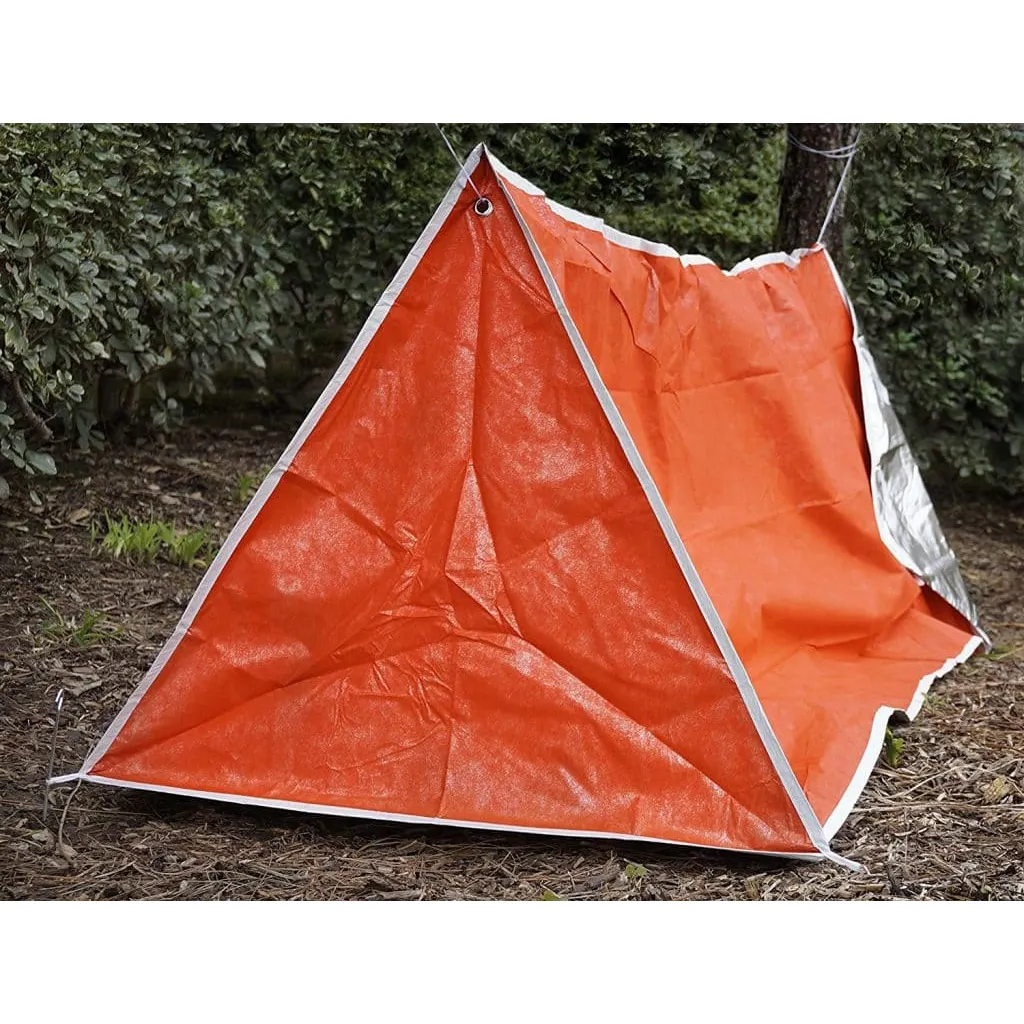 Di Sopravvivenza Di emergenza di Campeggio Rifugio Tarp Arancione e Argento Mylar Tenda Tubo Solare