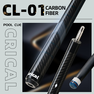 Taco de billar profesional <span class=keywords><strong>CRICAL</strong></span> CL-01 de fibra de carbono con baja deflexión, punta de 12.5mm y junta radial 3/8*8 - Product Image 1