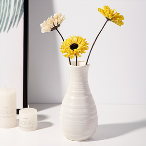 Vase en plastique imitation céramique de style mobilier moderne pour fleurs hydroponiques, fleurs artificielles, arrangements floraux - Product Image 3