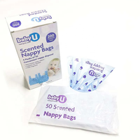 Fabricant de sac à couches en plastique pour bébé sac poubelle jetable PE parfumé pour couches pour bébés sac à couches HDPE avec poignée