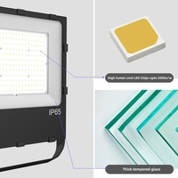 Projecteurs LED réglables LUXINT avec CCT et puissance commutables 30-400w 3000k 4000k 5000k, projecteurs extérieurs pour jardin
