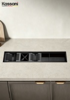 Égouttoir de rangement multifonctionnel PVD Nano pour évier de cuisine, avec support pour bols et baguettes