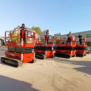 Elevador de tijera portátil de 6m, 8m, 10m, 12m, elevador de tijera, plataforma de elevación aérea hidráulica móvil sobre orugas