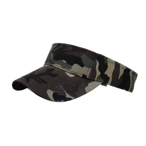 Viseiras camufladas com logotipo personalizado, proteção solar com bonés de viseira, velcro, viseira conveniente e portátil, chapéu de viseira