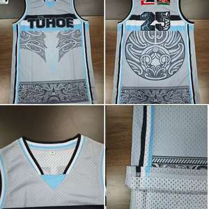 Set Personalizzato di Maglie da Basket NZ AU Maori, Canotte da Basket in Sublimazione, Uniforme da Allenamento Rasta Polinesiana Aborigena - Product Image 4