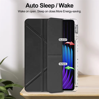 Étui Redmi Pad 2 SE 9,7 pouces 2026 avec support pour stylet, fonction veille automatique, magnétique, support pliable multi-angles 3+Y, dos en cuir PU rigide et acrylique
