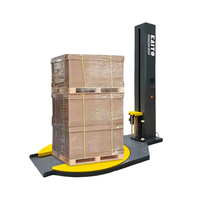 Machine d'emballage de palettes à plateau tournant robuste de type E avec contrôle intelligent par capteur, équipement d'expédition mondiale