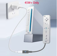 Câble de charge USB-C pour Wii, adaptateur chargeur 12 cm 45 W PD Type C, convertisseur d'alimentation pour Nintendo