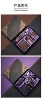 Exquisito Set de Regalo de Lujo Personalizable para Hombre, Cinturón de Cuero, Cartera, Perfume, Llavero, Rosario, Pulsera, para el Día de San Valentín, Hecho en EE. UU.