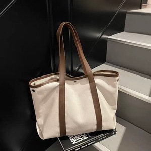 <span class=keywords><strong>Sac</strong></span> fourre-tout en toile vintage grande capacité pour femme, idéal pour la vie quotidienne, les étudiants, le shopping, le travail et les loisirs - Product Image 1