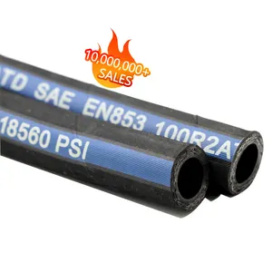 Custom Wire Reinforced Flexible SAE100 R2 High Pressure Hydraulic Rubber Hose