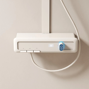 Olife Banos fábrica al por mayor nuevo diseño baño bronce de color blanco luz LED piano llave estante grande ducha conjunto grifo sistema - Product Image 2