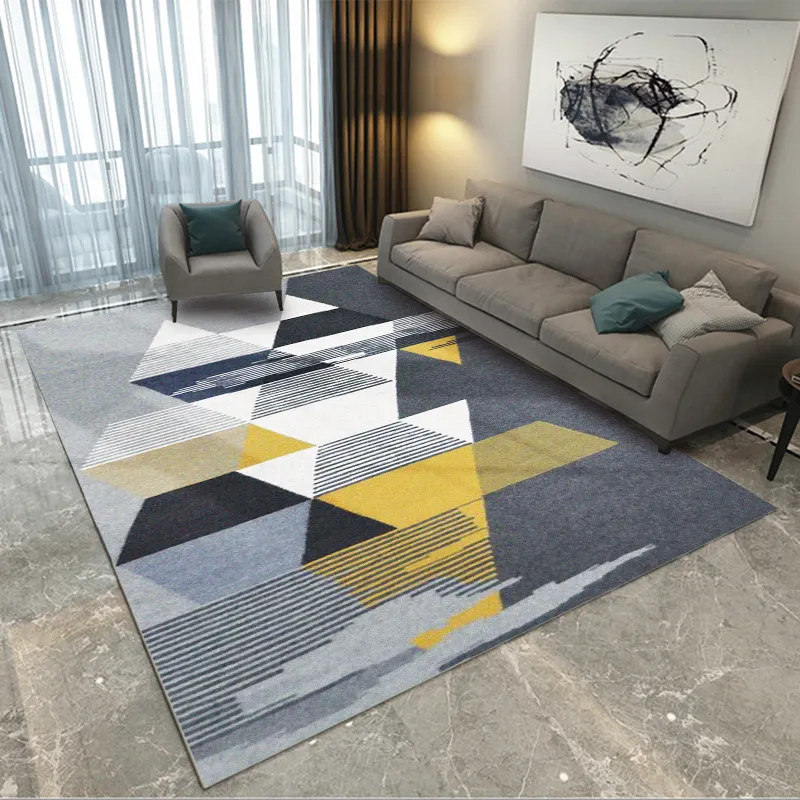 Tapis en polypropylène personnalisé, moquette graphique pour salon et chambre à coucher