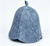 Chapeau de sauna en laine douce de qualité supérieure, chapeau de banya en feutre durable, protection thermique pour la tête pour le sauna et le bain