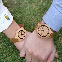 Hoge Kwaliteit Beste Luxe Designer Lederen Paar Houten Horloges Band Strap Verpakking Gift Set Voor Mannen En Vrouwen Dames