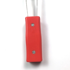 Stainless Steel Double Music Spoon Hand Bell Clapper With <b>Red</b> Handle Metal Percussion Beater For Christmas Day - Product Image 5