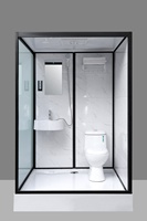 Cabine de douche sanitaire portable, toilettes mobiles modulaires, préfabriquées, pour salle de bain