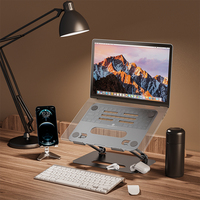 Boenruy P43 Ergonomische 360 ° Roterende Laptop Stand Notebook Verstelbare Hoogte Draagbare Aluminium Koeling Opvouwbare Computerhouder