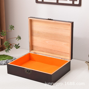 Boîte en bois de camphre pour arbre généalogique, boîte de rangement rectangulaire en bois massif gravé pour collection de génalogie, 33.7x26x9.8cm - Product Image 3