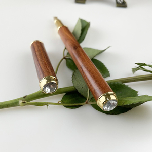 Pluma de caligrafía GemFully, la mejor venta, respetuosa con el medio ambiente, marca de cliente ejecutivo, pluma estilográfica de madera con diamante - Product Image 4