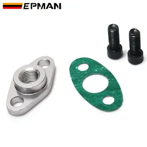 EPMAN Turbo Oil Feed Flange For T3 T4 T3/4 T04 To 1/4 NPT Fit GT37 GT40 GT42 GT45 GT47 EP-TF002