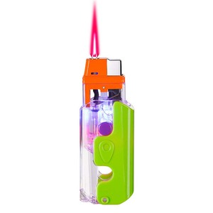 Encendedor Creativo con Forma de <span class=keywords><strong>Cuchillo</strong></span> de Rábano, Encendedor de Gas con Llama Roja, Encendedor Inflable Resistente al Viento - Product Image 1