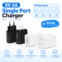 Chargeur mural HNT 5V2A avec certification ETL FCC PSE KC, chargeur USB 10W pour téléphone Android et charge rapide pour adaptateur d'alimentation de téléphone