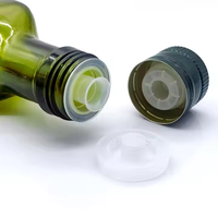 Tapa de aceite de oliva de aluminio de 31,5x24mm de tamaño Universal con vertedor de inserción de plástico para contenedor de vidrio de botella de aceite