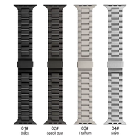 Luxus Herren Business Metal Armband Neues Edelstahl Link Armband für Smartwatch Passend für Apple Ultra 49mm 45mm 44mm 42mm
