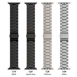 Pulsera de Metal de negocios de lujo para <span class=keywords><strong>hombre</strong></span>, nueva pulsera de eslabones de acero inoxidable para <span class=keywords><strong>reloj</strong></span> <span class=keywords><strong>inteligente</strong></span>, compatible con <span class=keywords><strong>Apple</strong></span> Ultra 49mm 45mm 44mm 42mm - Product Image 3