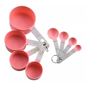 Ensemble de 8 tasses et cuillères à mesurer en plastique écologique, très vendu, pour la pâtisserie, le <span class=keywords><strong>café</strong></span>, le thé et les accessoires de cuisine - Product Image 3