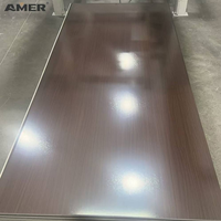Paneles Decorativos de Techo de Bambú AMER, Listones de Pared de Chapa de Madera para Interiores, Láminas de Revestimiento de Pared