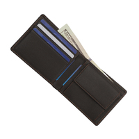 Dompet Kulit Asli Pria Model Klasik dengan Logo Custom, Kantong Koin, RFID Blocking, Portabel, untuk Bisnis, Cocok untuk Hadiah