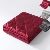 ÉCHANTILLON GRATUIT vente en gros de refroidissement d'été personnalisé satin de soie imité soulagement de l'anxiété couverture lestée personnalisée fournisseur de couette