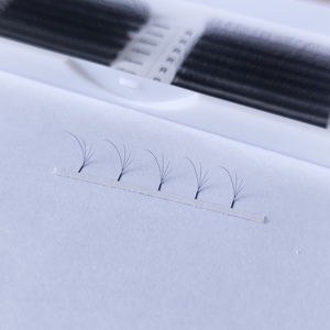 Nouveau et vente chaude de marque privée préfabriqué Fan Clover Soft Volume C <span class=keywords><strong>D</strong></span> Curl Extension de cils Foxy 4D W Lash Extension - Product Image 2