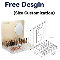 Présentoir de Comptoir Modulaire de Luxe Personnalisé pour Maquillage – Métal, Bois, Acrylique – Unité Testeur de Marque pour Boutiques de Cosmétiques Apache