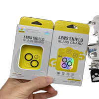 Protecteur d'objectif en verre trempé 9H HD transparent à colle intégrale pour caméra 3D pour téléphone portable 18 Pro 171Pro 17