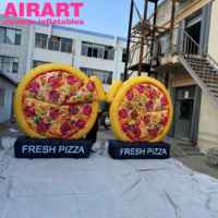 Lebendige Aufblasbare Pepperoni-Pizza mit Markenlogo-Basis für Mall-Food-Court-Displays