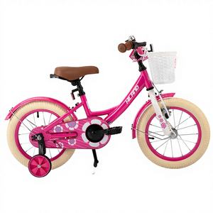 Bicicleta para Niñas HILAND 2026, para Niños de 2 a 7 Años, 12, 14, 16 Pulgadas, Frenos V, Ruedas de Entrenamiento de Acero, Canasta, Campana, Portaequipajes Trasero - Product Image 3