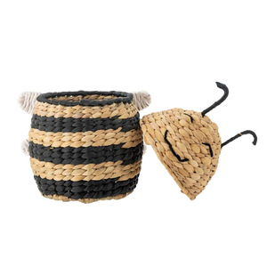 Handmade Straw Bee <b>Storage</b> <b>Basket</b> Round 5L-10L Capacity Toys Organizer Household <b>Storage</b> <b>Basket</b> - Product Image 4