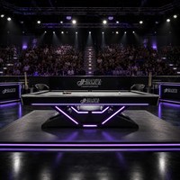 Tables de billard de compétition internationales BoJue Shadow 9FT avec éclairage LED, bois de chêne thaïlandais, ardoise Jiujiang de 30 mm, coussin K55