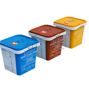 ภาชนะบรรจุผงโปรตีนสี่เหลี่ยม PP 1100g เกรดอาหารพร้อมฝาปิดสําหรับผงห่อส่วนบุคคล - Product Image 4