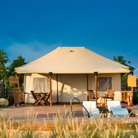 Tente Safari Robuste et Écologique, Tente Permanente pour Glamping, Lodge Extérieur, Hôtel de Luxe, Maisons Préfabriquées pour le Camping