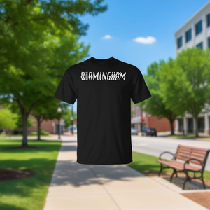 Shivering Bham Al T-Shirt Birmingham Alabama Design Coton noir Coupe unisexe - Product Image 3