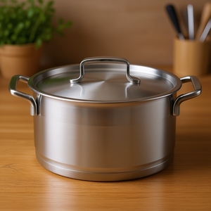 หม้อสแตนเลสพร้อมฝาปิดสำหรับย่างเนื้อ ช่วยให้การปรุงอาหารสม่ำเสมอ - Product Image 3