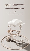 Trottinette auto-équilibrante 3 roues YUNTU 8-en-1 en aluminium avec siège ; Jouet à pousser pour garçons et filles de 3 à 6 ans