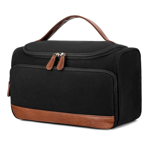 Zipper Closure Water Resistant Portable Canvas <b>Toiletry</b> <b>Bag</b> for <b>Men</b> - Product Image 1
