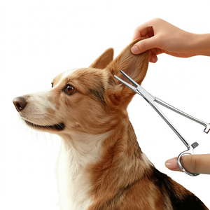 Pinzas de Acero Inoxidable Maclura para Limpiar Oídos de Perros y Gatos, con Puntas Rectas y Curvas, Herramienta Hemostática para el Cuidado de Mascotas - Product Image 1